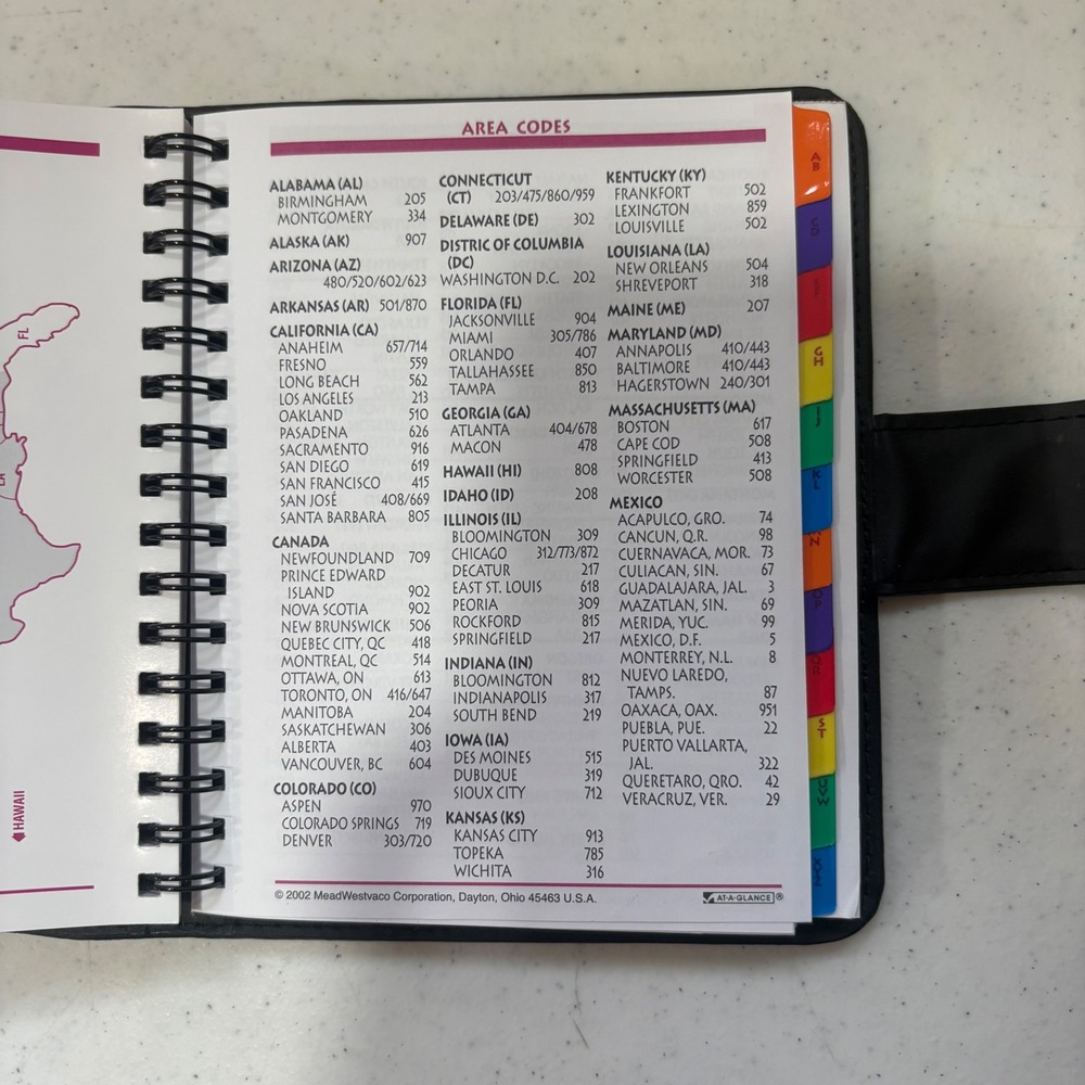 NEW Mead Cambridge Fat Little Day Planner Undated Organizer Black Vintage 2001 - Picture 12 of 15